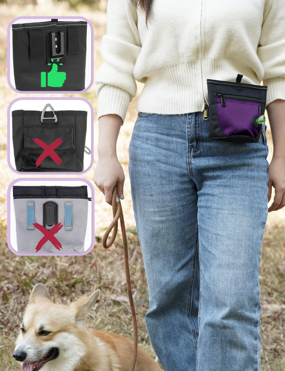 Gobeigo training clicker included for easy pet obedience practice.