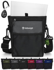 Gobeigo dog treat pouch front pocket showing secure phone storage for on-the-go training