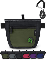 Gobeigo dog treat pouch magnetic closure closeup shows spill-proof opening for training