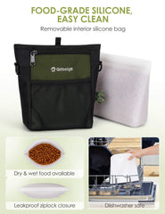 Gobeigo silicone snack bag inside keeps treats fresh and mess-free during outings.