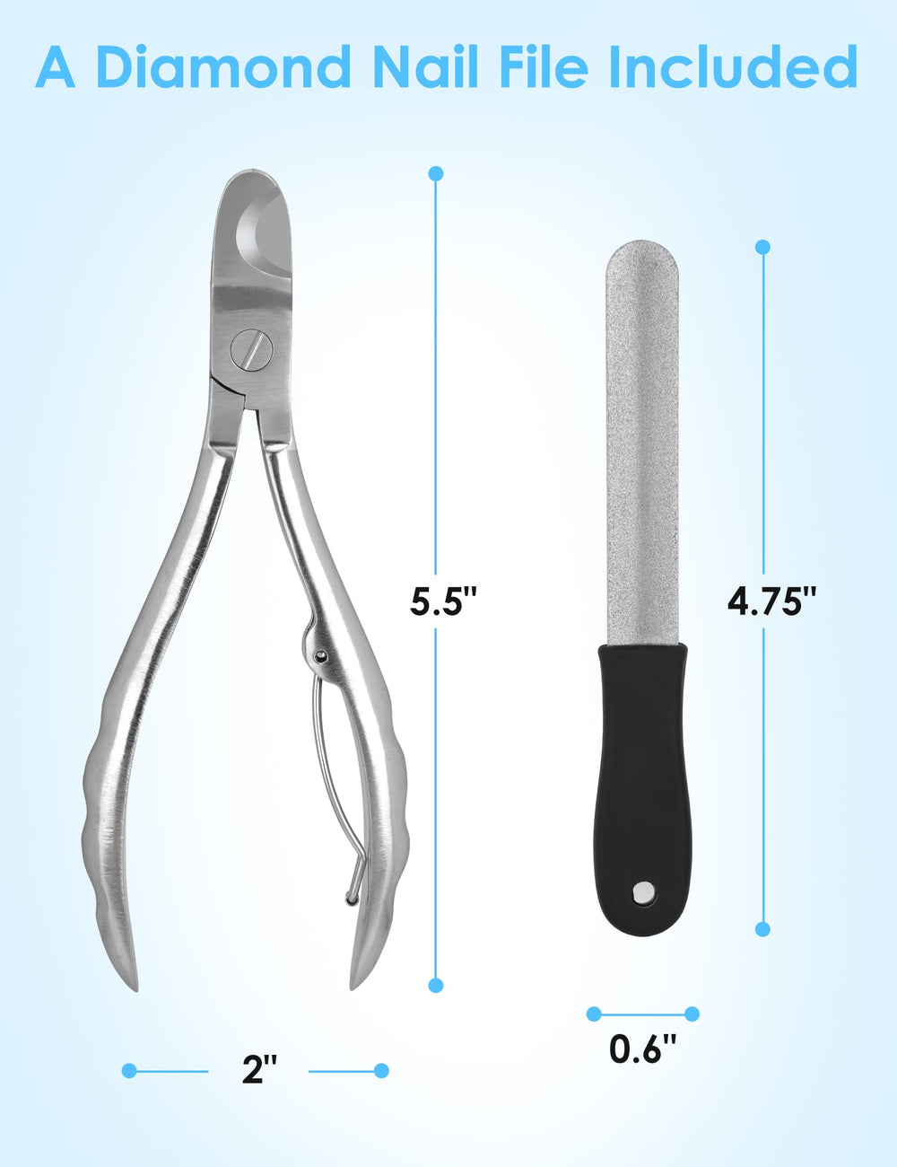 Gobeigo Gift box packaging with clipper and file for organized storage.