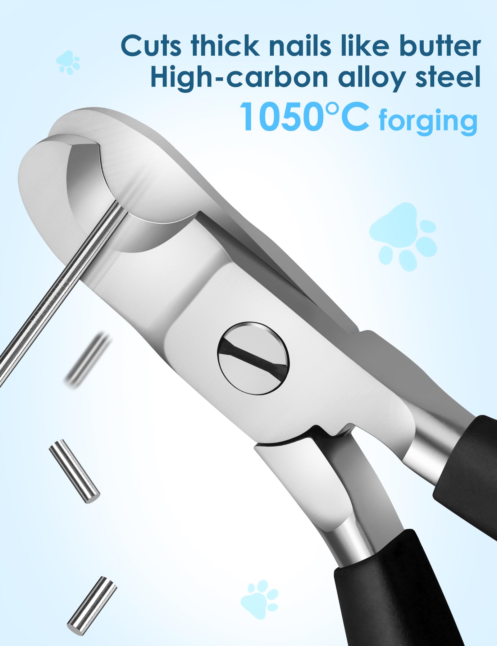 Gobeigo dog nail clippers with built-in spring for easy, quick trims