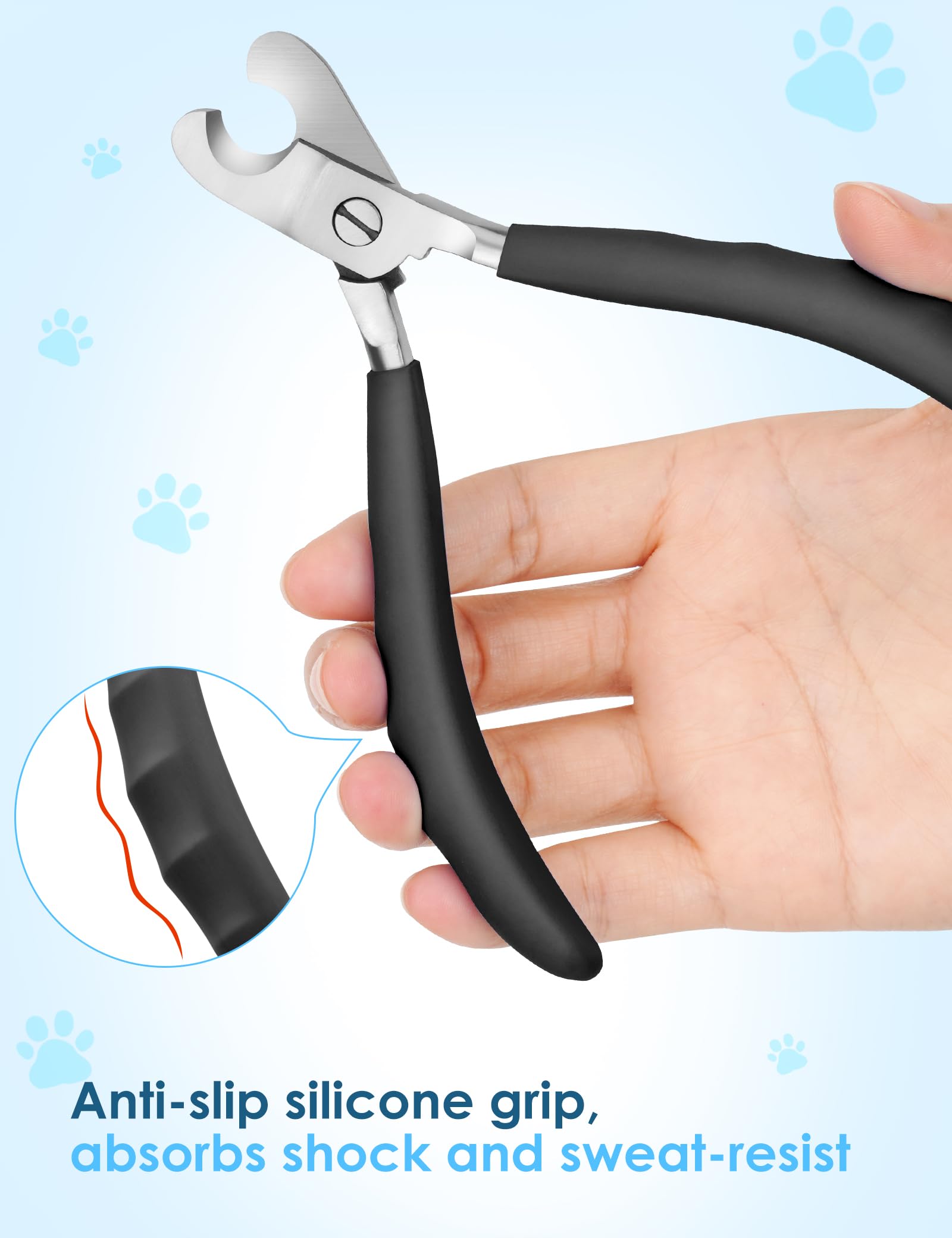 Gobeigo heavy duty clippers cut through thick nails smoothly without snagging