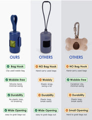 Gobeigo poop bag holder silicone strap fits any leash for smooth walks.