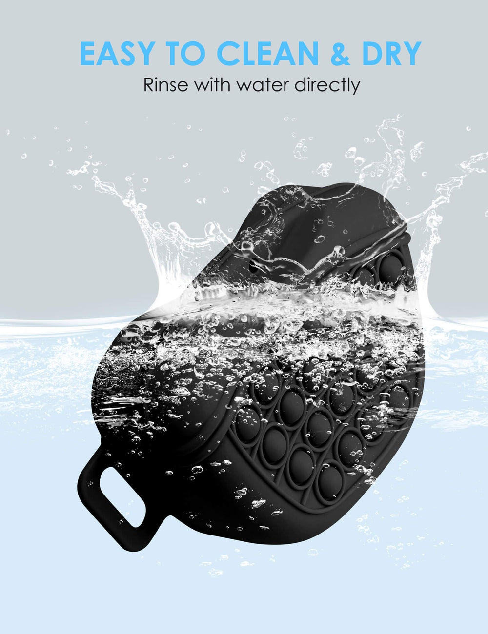 Gobeigo silicone pouch is food-grade, waterproof, dishwasher-safe for easy cleaning.