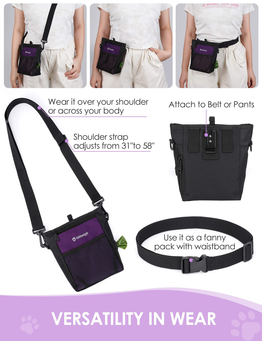 Gobeigo three-way wear option for versatile outings