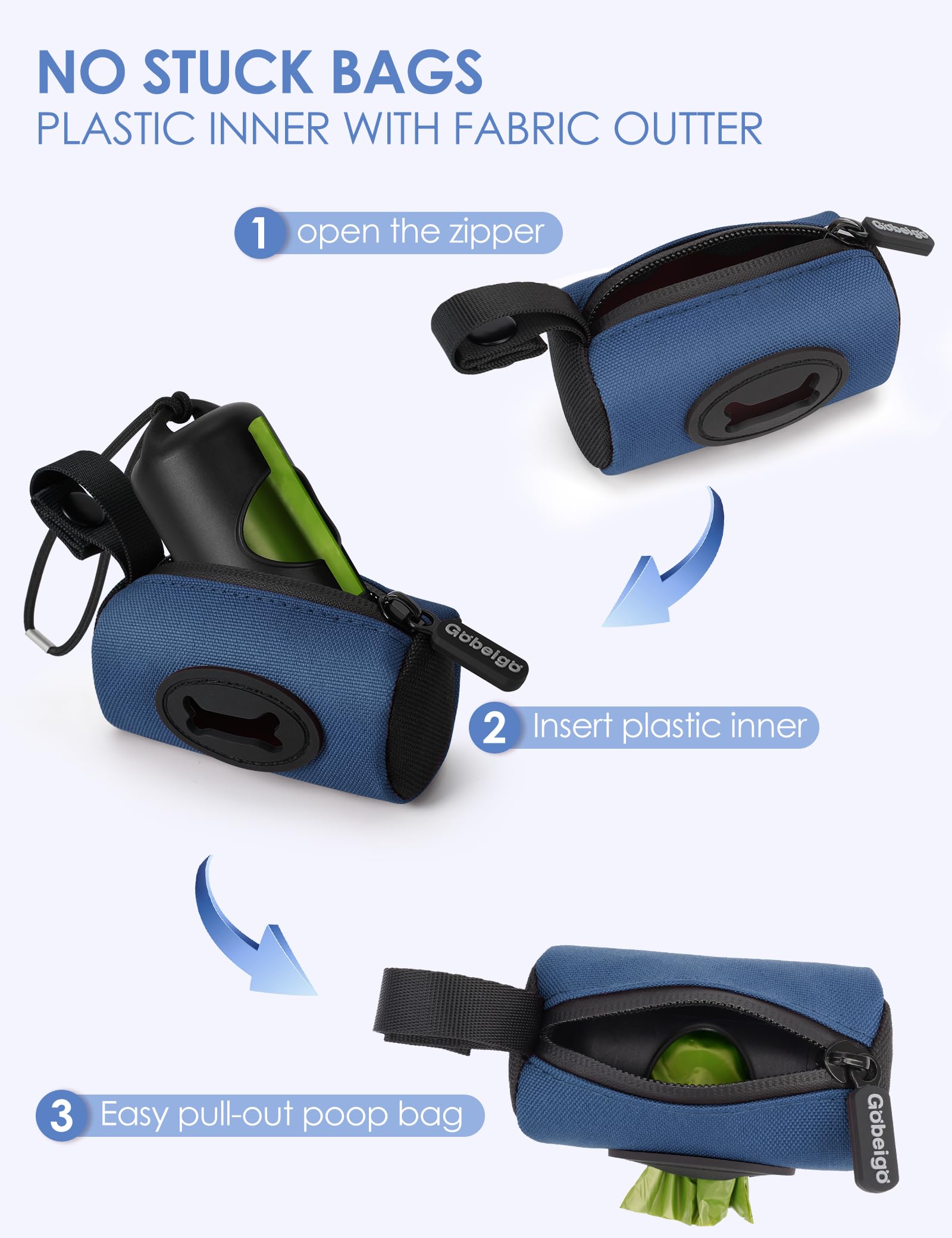 Gobeigo two-in-one insert combines plastic and fabric for reliable dispensing.