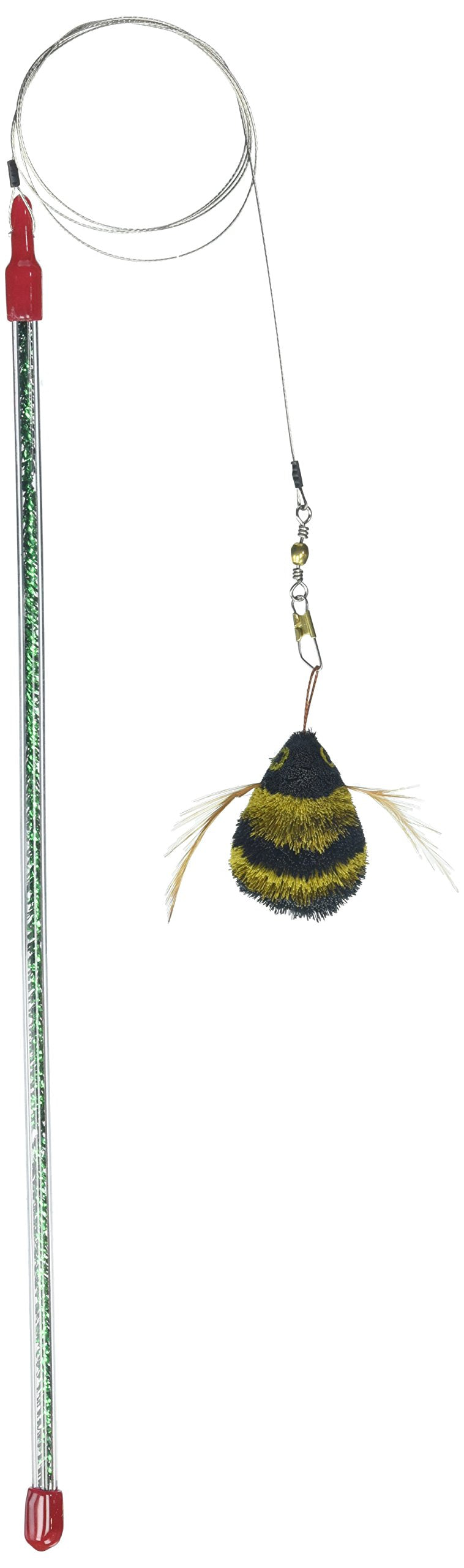 Go-Cat Cat Catcher Da Bee Cat Toy with bee design encourages interactive play.