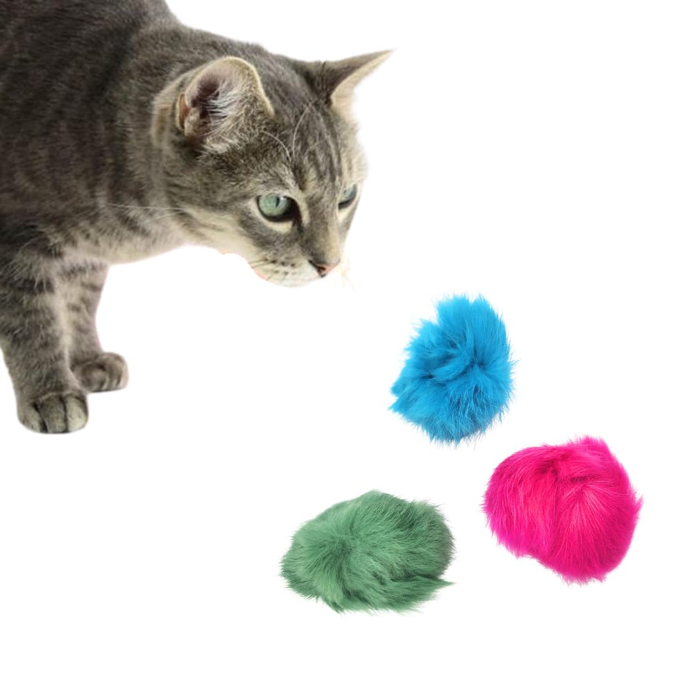 GoCat fur balls in vibrant colors to attract curious kittens.