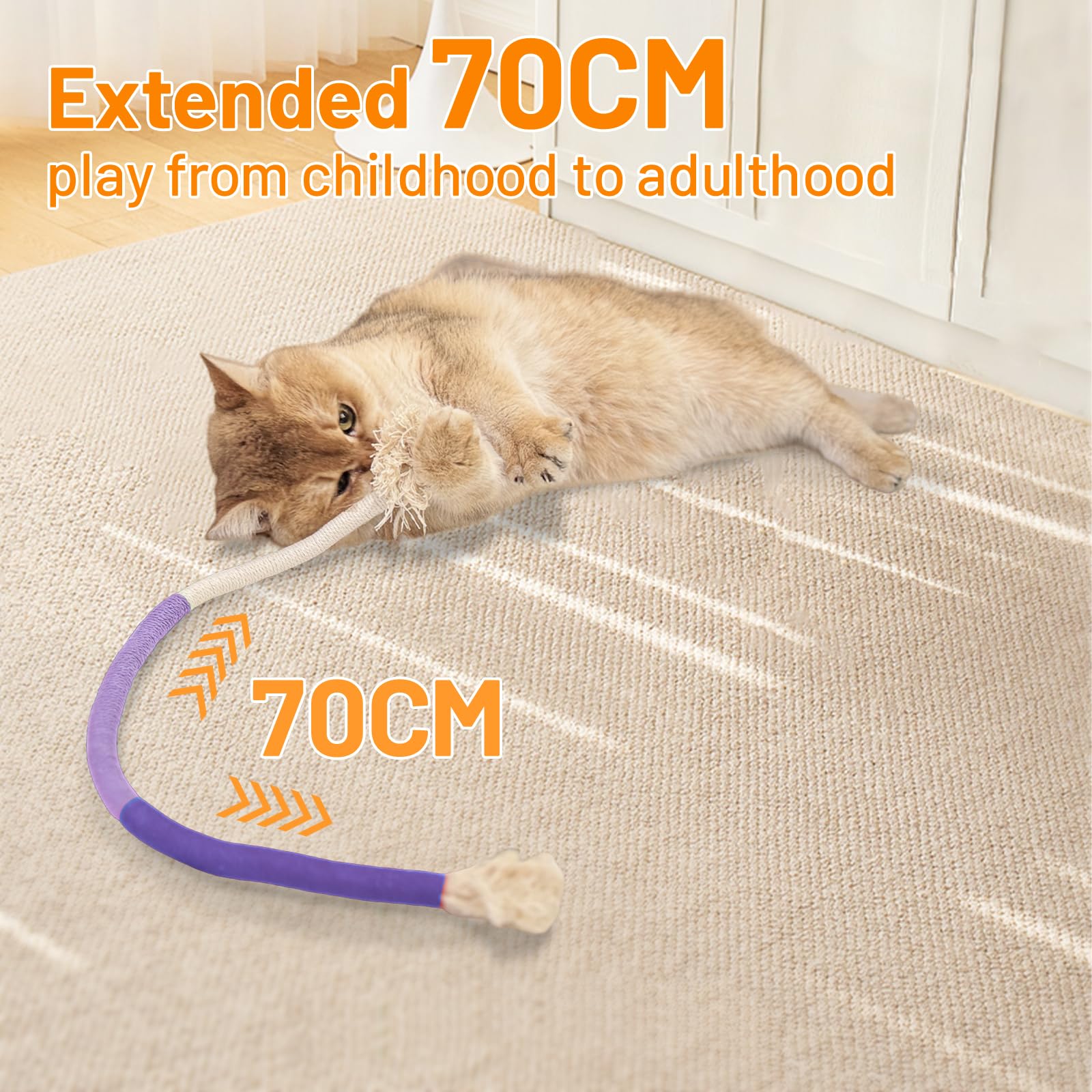 Gochanmon cat toys 27-inch length for extended play