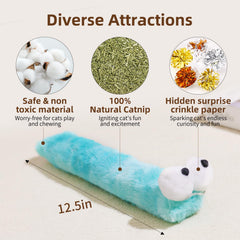 Gochanmon catnip inside toy promotes gentle mood-boosting play sessions.