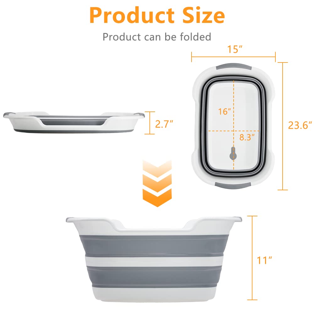 Goderewild 27L collapsible bathing tub in use for dogs and cats under 30 lbs.