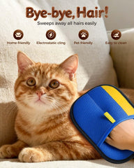 Godmifa pet hair removal glove on fur closeup highlights effective static adhesion