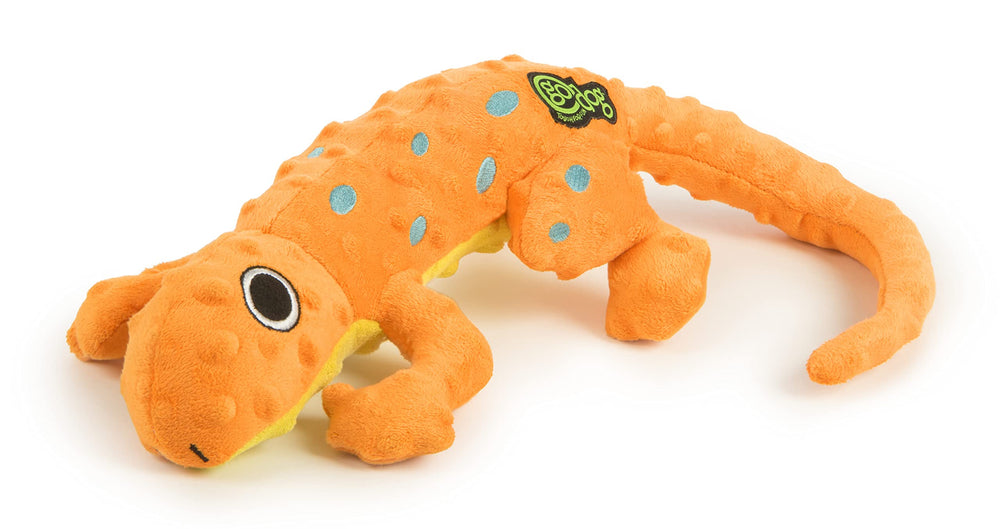 GoDog Amphibianz Gecko soft plush fabric ideal for cuddling.