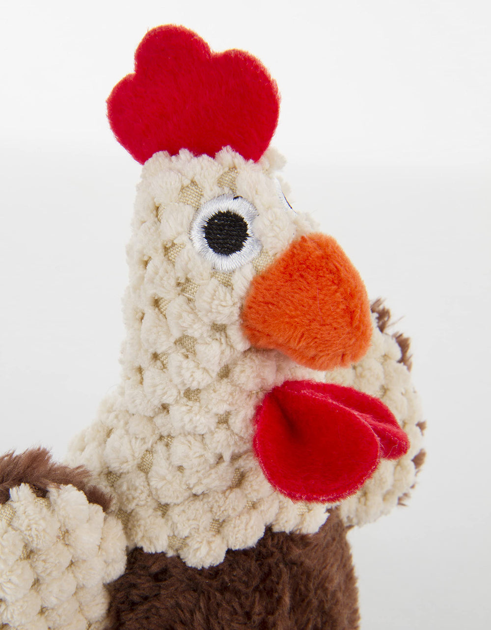 GoDog Checkers Skinny Rooster close-up squeaker for engaging play