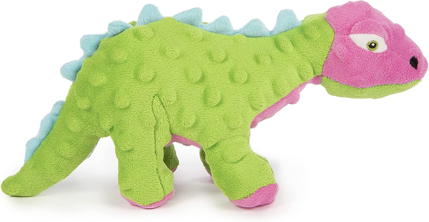 GoDog Dinos Spike Squeaky Green Small toy with squeaker for engaging play