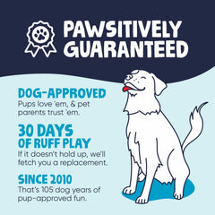 goDog Furballz costuras reforzadas brindan mayor durabilidad para juegos intensos.