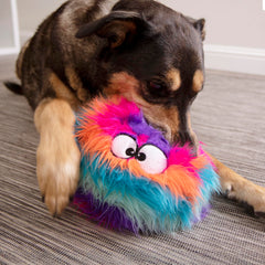 goDog Furballz googly eyes dog toy boosts playful engagement during fetch