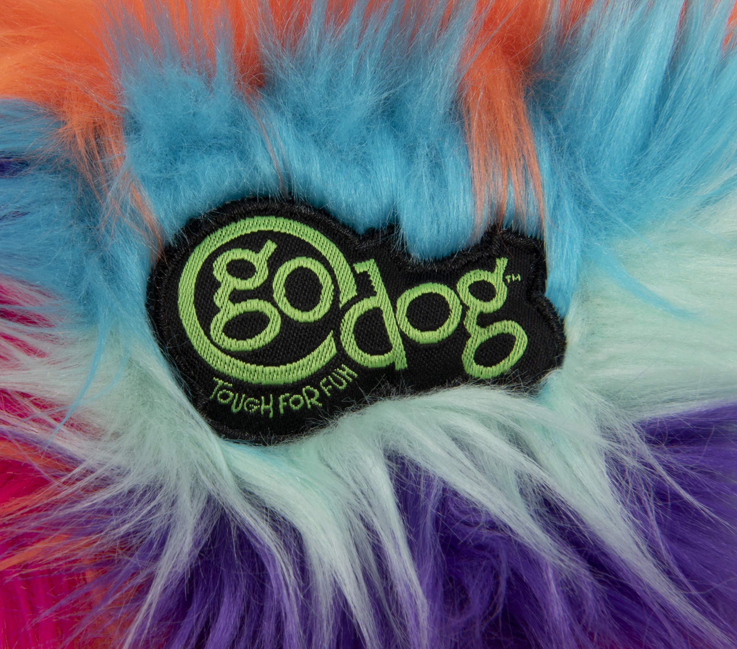goDog Furballz round plush shape ideal for tossing and retrieving
