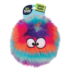 goDog Furballz squeaker plush ball toy for interactive fetch sessions