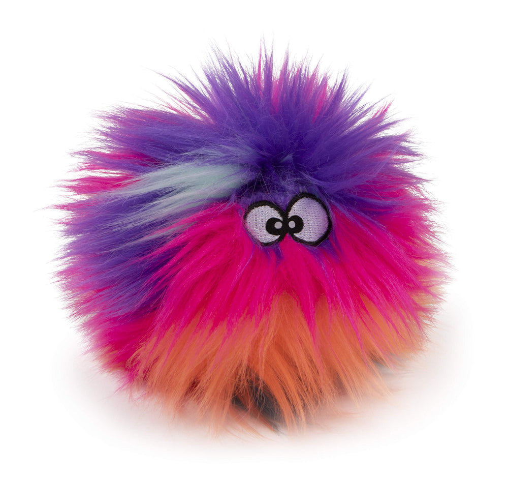 goDog Furballz soft faux fur ball held for cuddly play