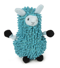 GoDog Llamas Noodle Blue Small close-up showing fuzzy textured plush