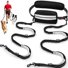 Godyoy extra-thick lumbar cushion supports your back during two-dog walks