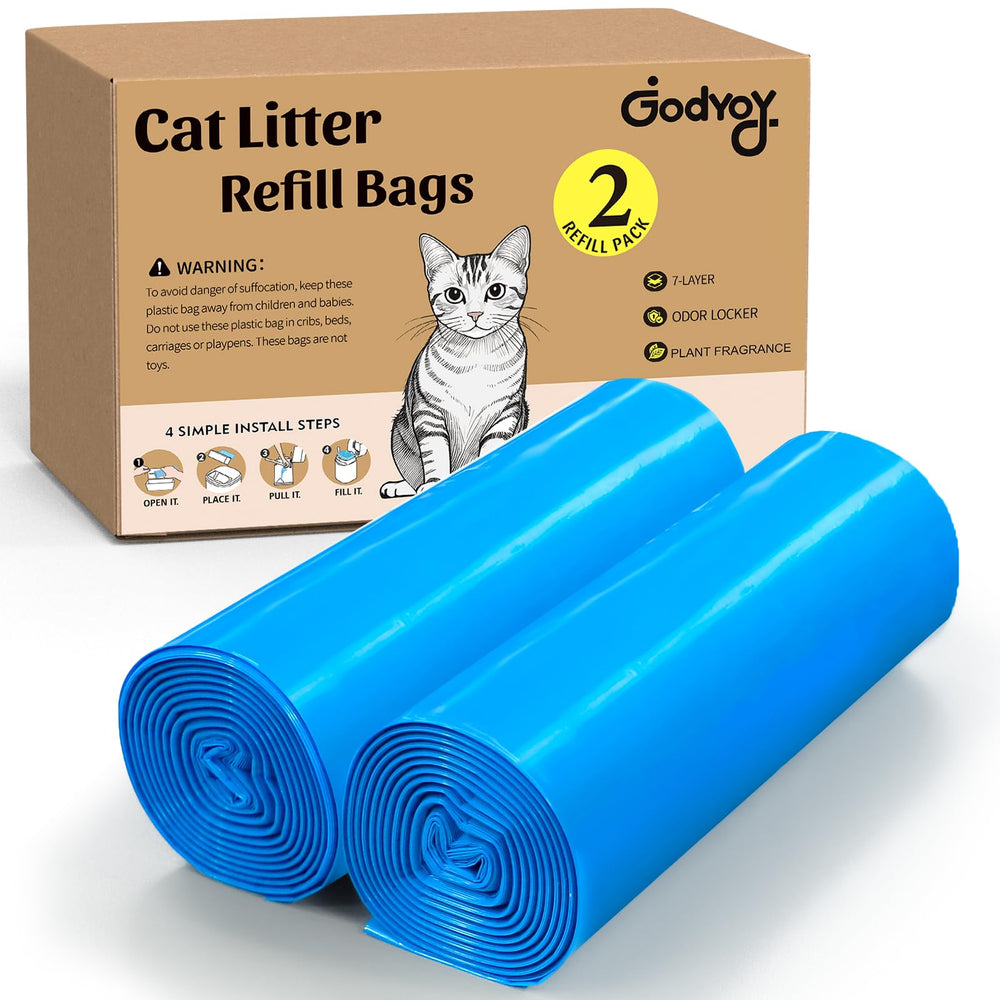 Godyoy Genie Easy Roll refill bags fit snugly for leak-free litter handling.