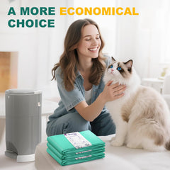 Godyoy litter bags compatibility cut-to-fit shows precise pail refills for less waste.