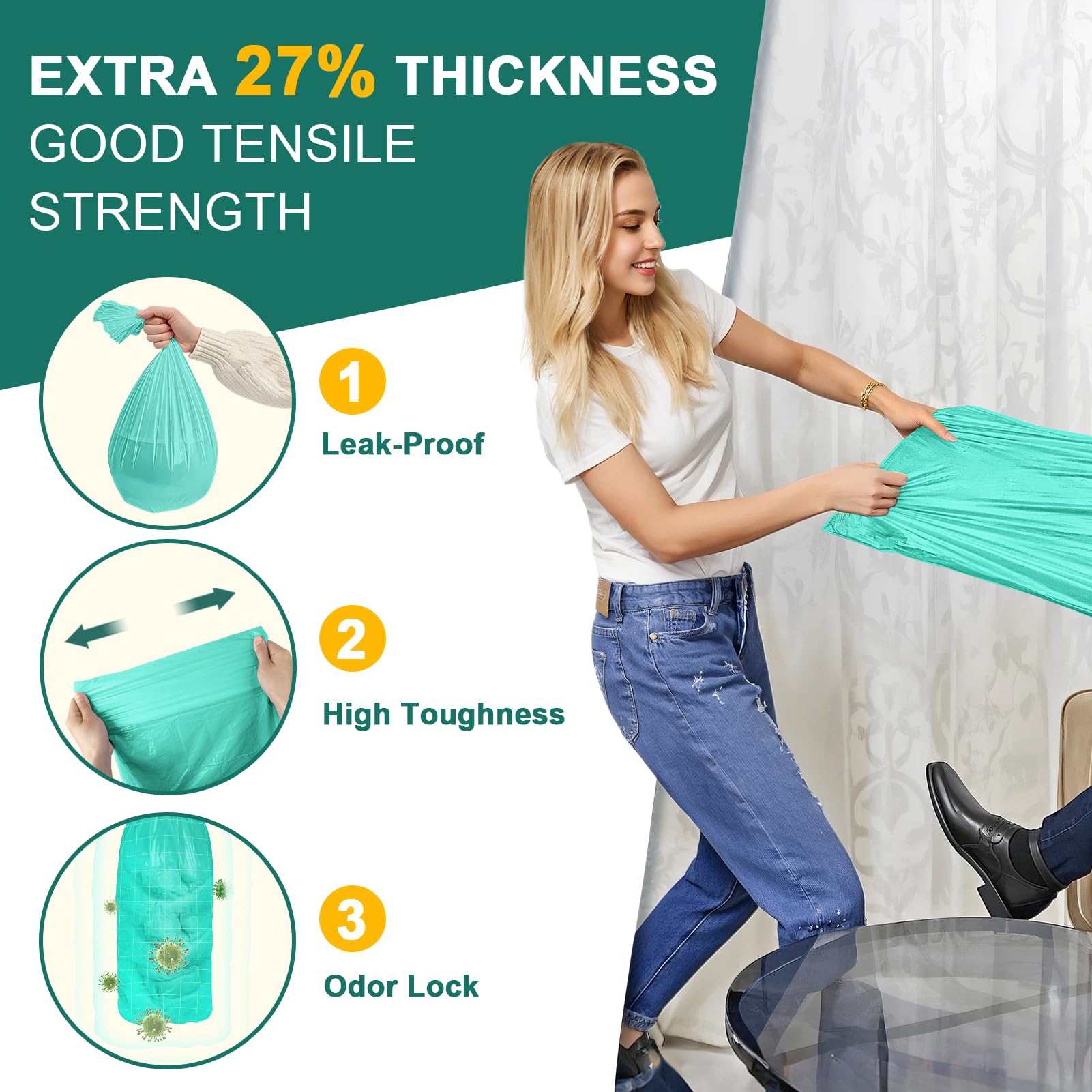 Godyoy ultra-thick 27 percent material emphasizes tear resistance for durable use.