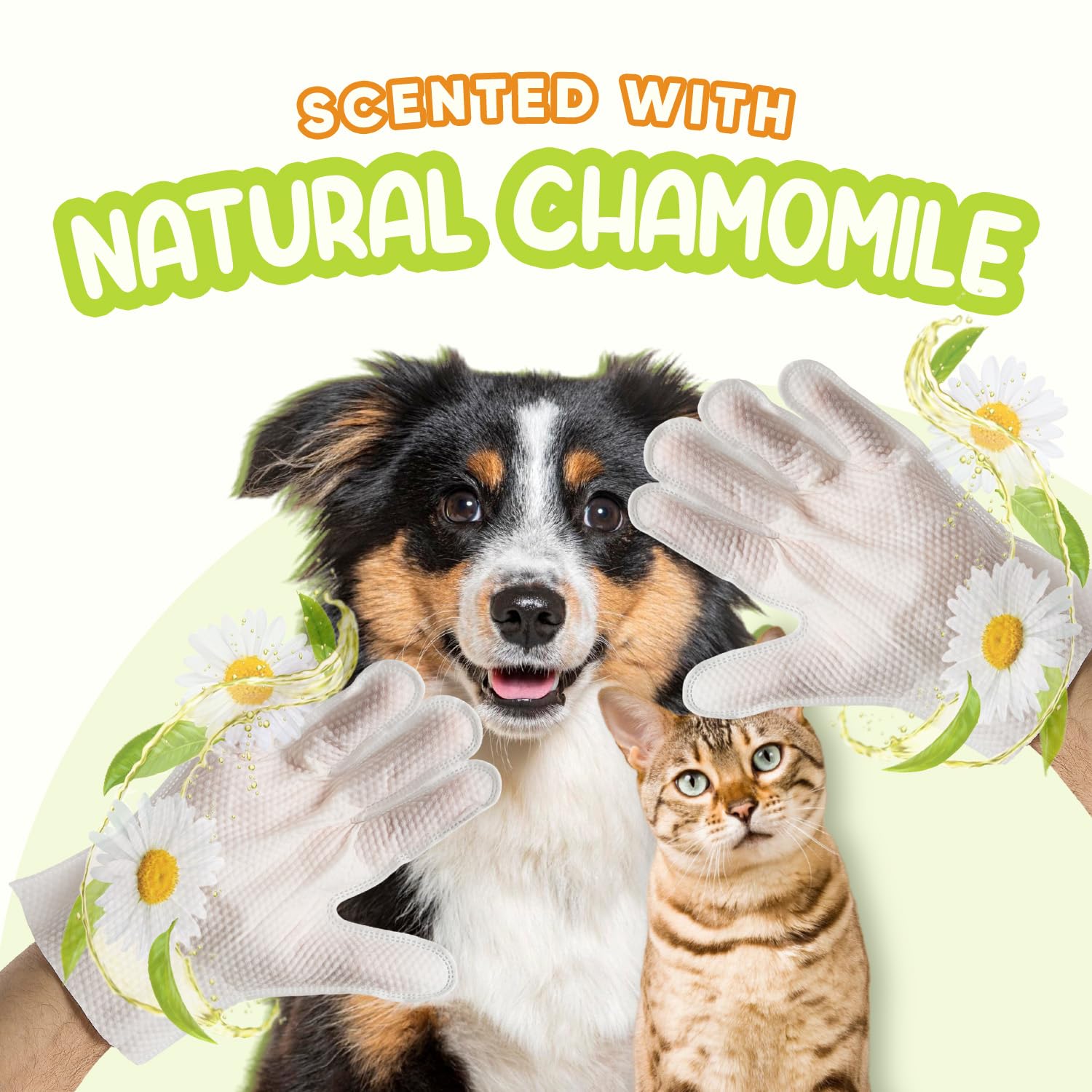 GoEcoVita Pet Glove Wipes Travel Ready keeps pets clean during trips.