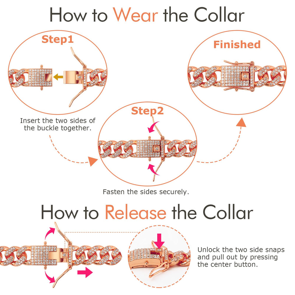 Goetltsch rose gold 8-inch collar suitable for small pets.