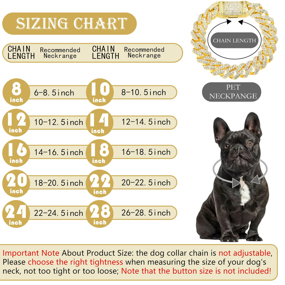 Goetltsch Glod metal pet jewelry bling adds chic flair during strolls.