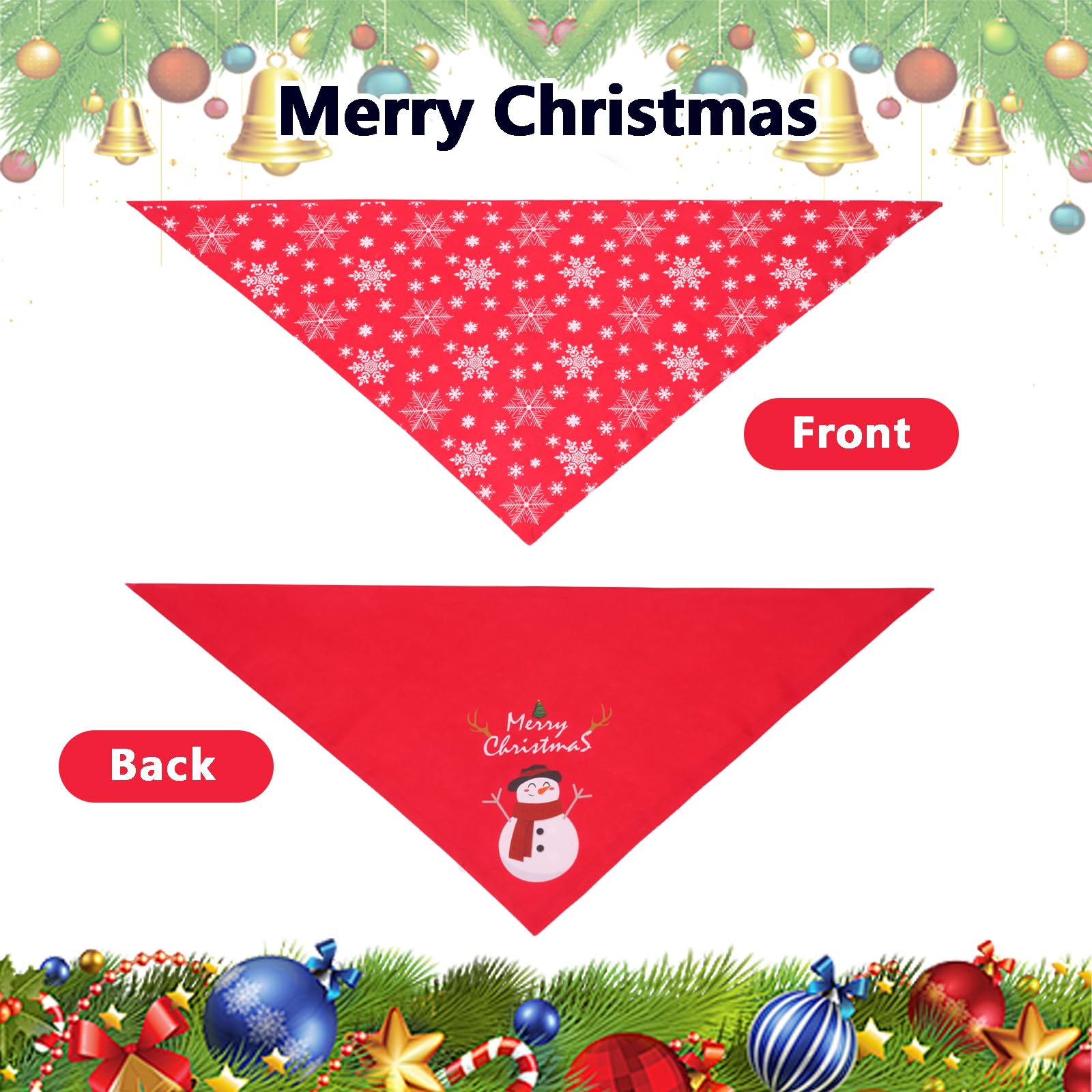 Gofshy 2-pack Christmas bandanas make a cute seasonal gift