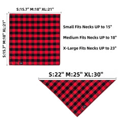 Gofshy buffalo plaid dog bandana in green for spring outings