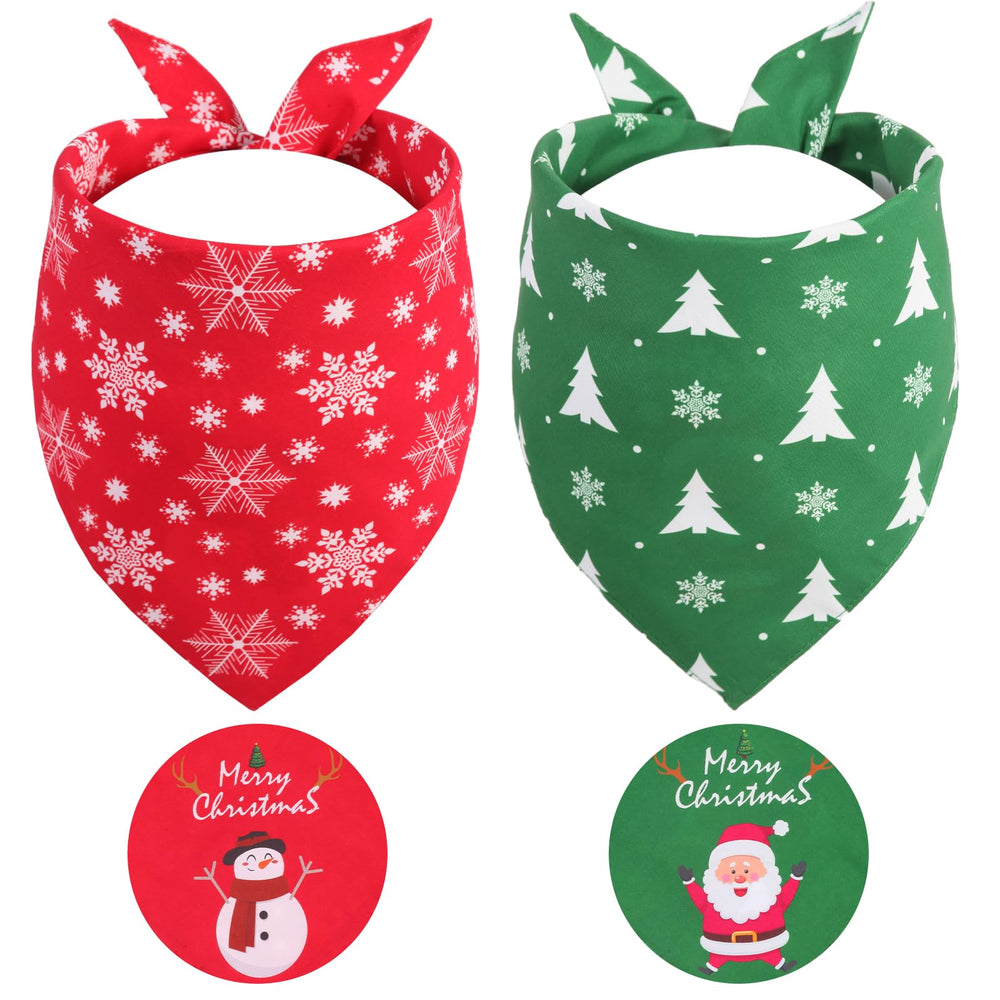 Gofshy Christmas dog bandana snowflakes — ideal for festive photos and holiday wear.