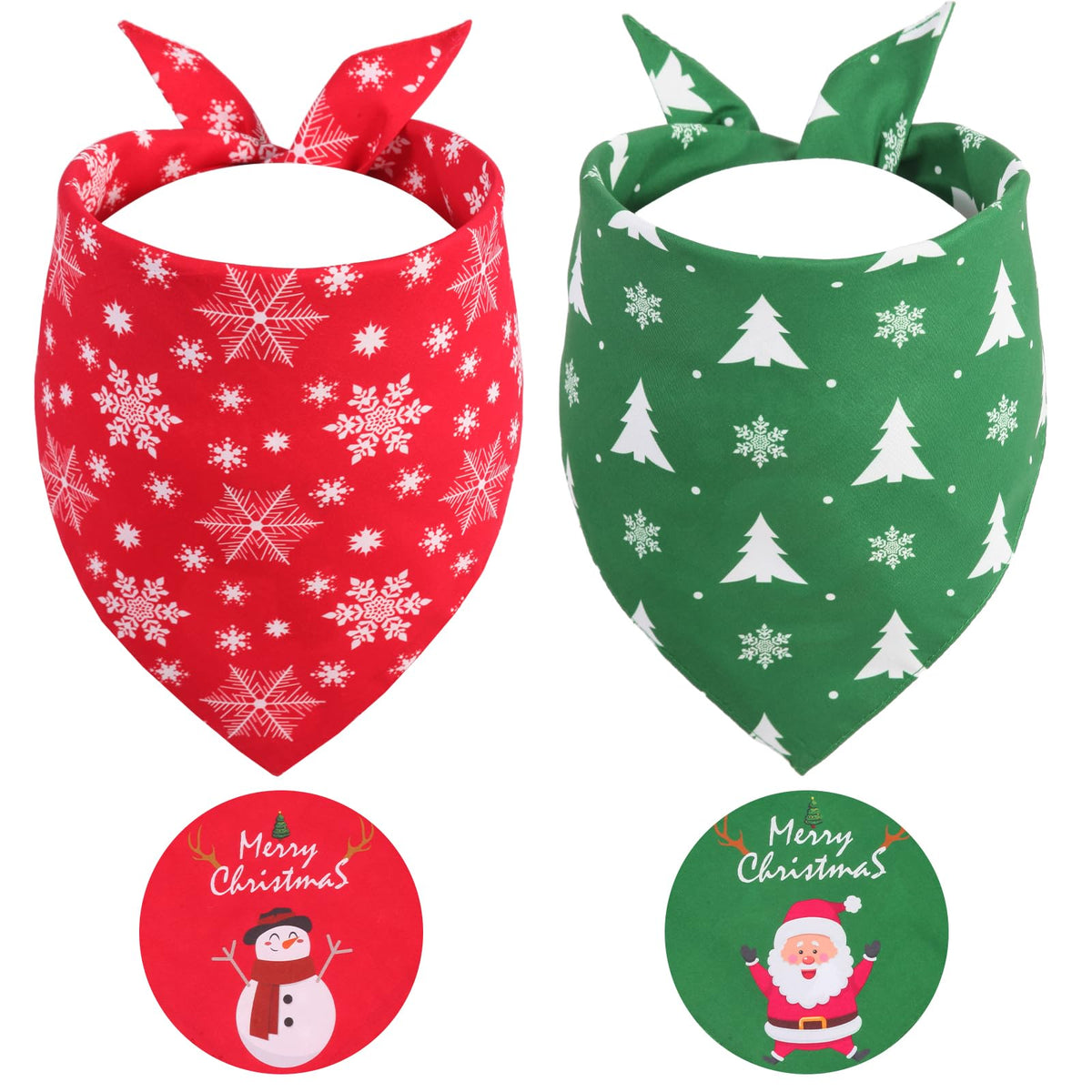 Gofshy Christmas dog bandana snowflakes — ideal for festive photos and holiday wear.