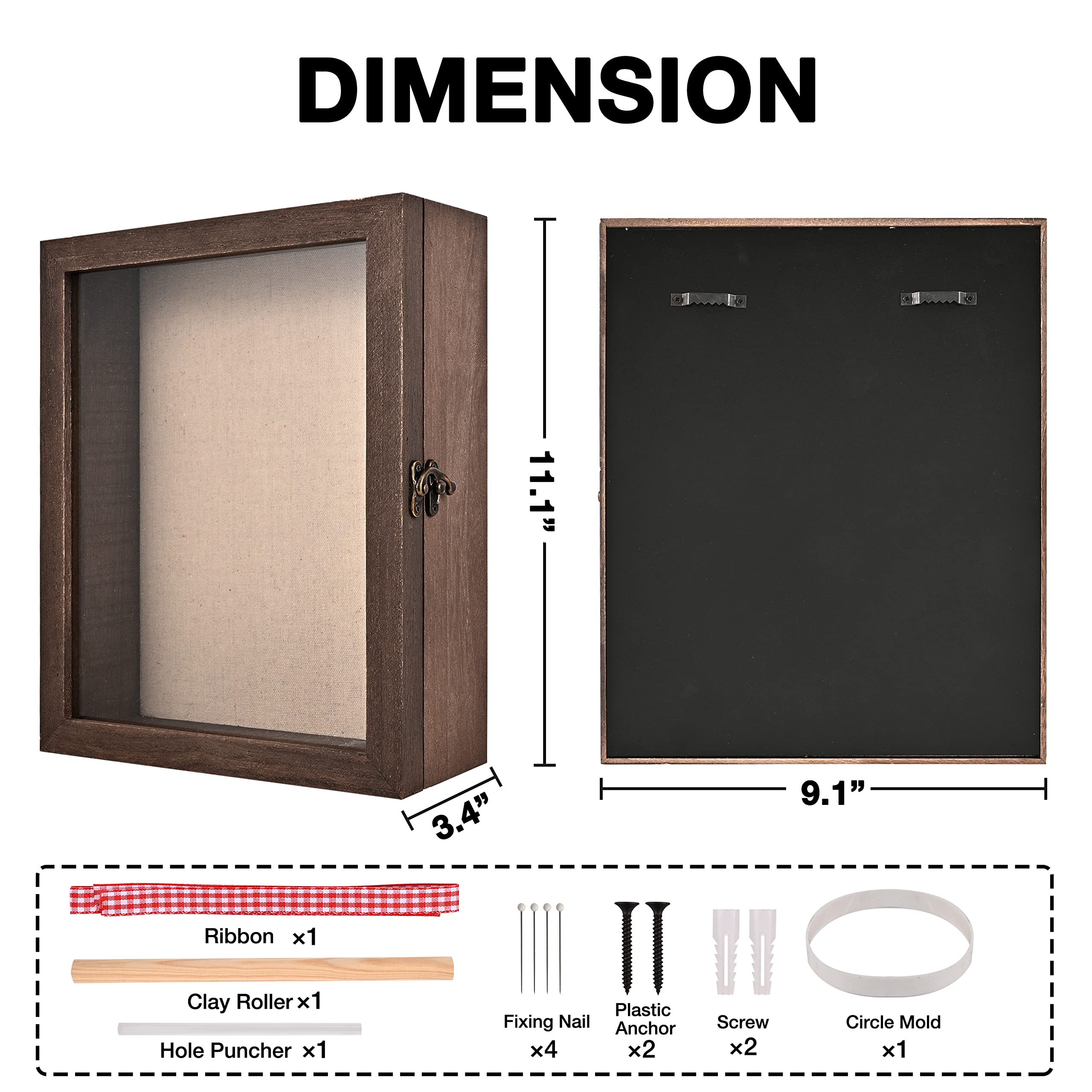 Gognlvn pet memorial shadow box dimensions fits a 4x6 photo and small keepsakes