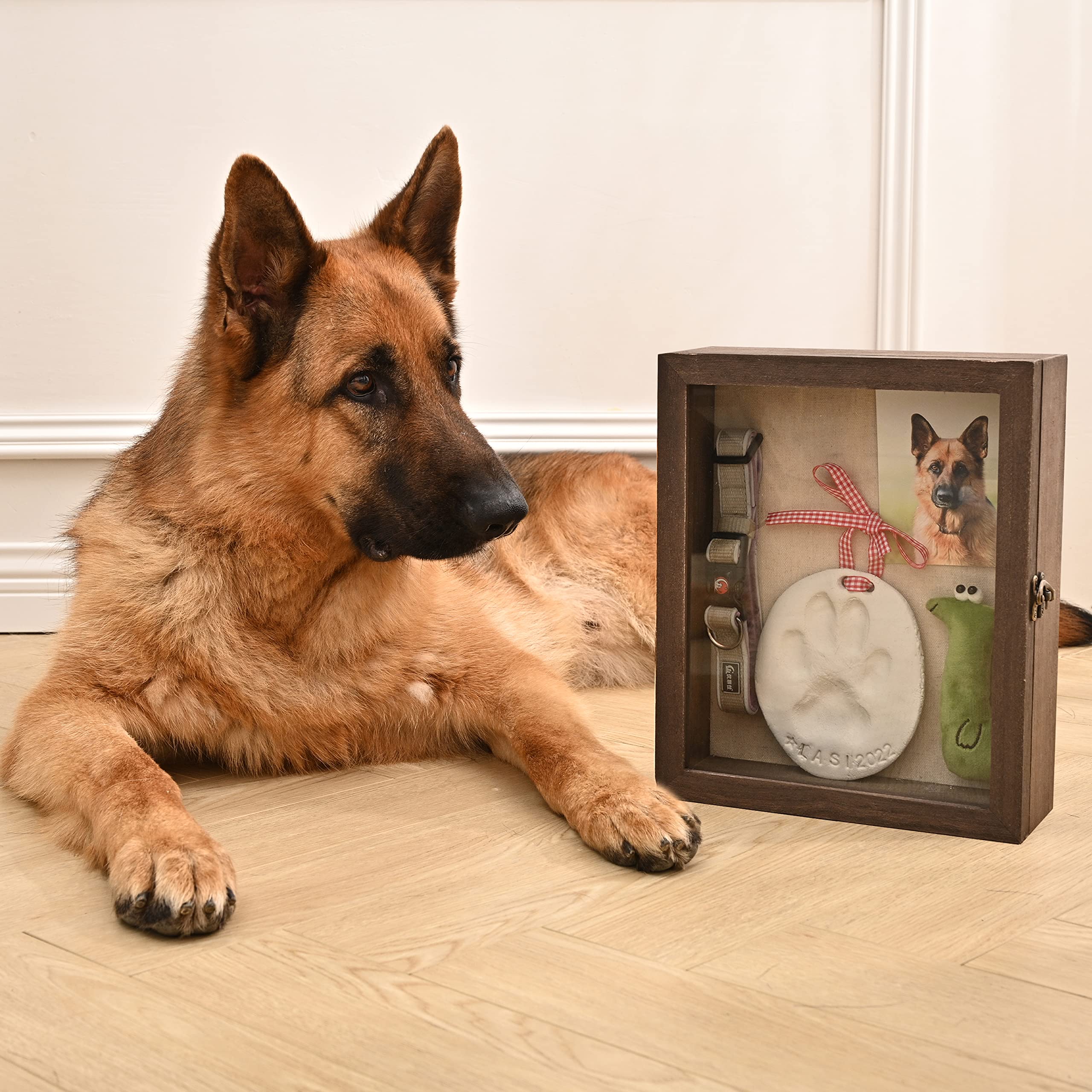 Gognlvn shadow box desktop stand easy tabletop display for pet memories