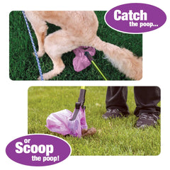 GoGo Stik in action during dog walk catching waste cleanly
