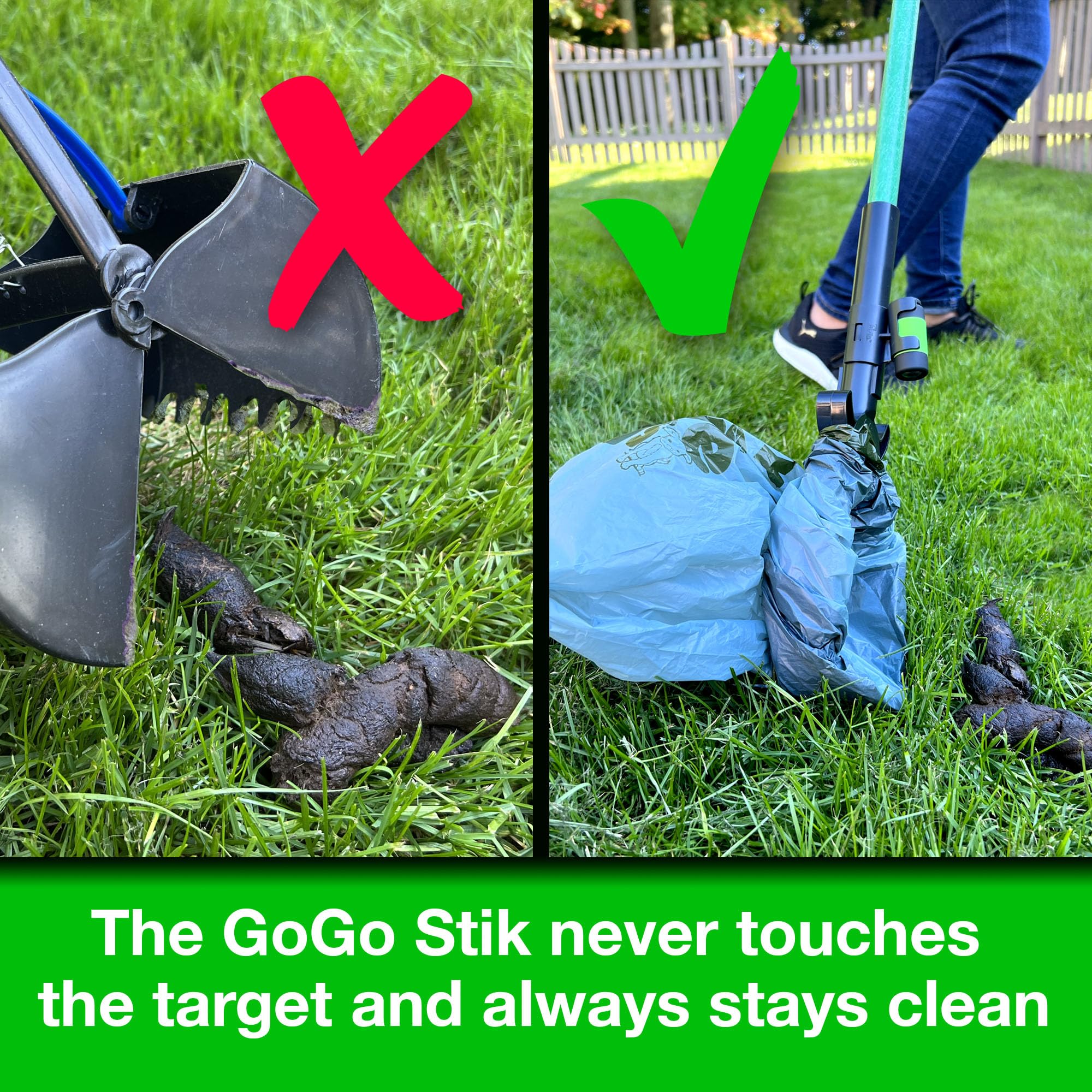 GoGo Stik XP 37-inch extension shown for hard-to-reach outdoor areas.