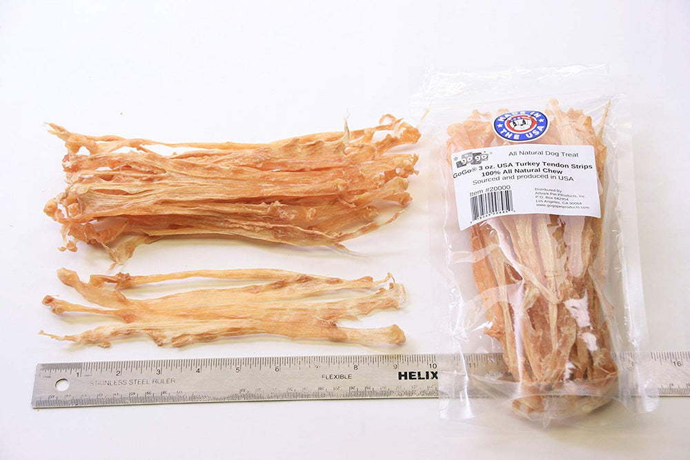 GOGO turkey tendon strips USA-sourced ingredients highlight clean, additive-free snacking.