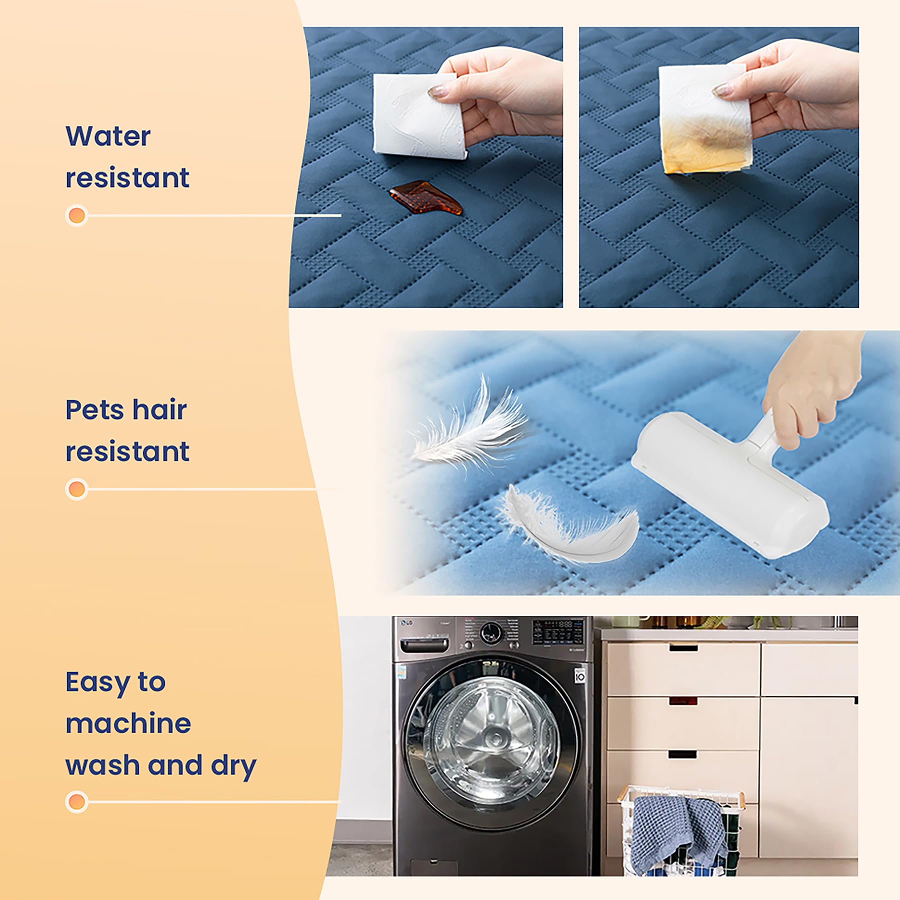 gogobunny 30x30 cover on sofa fully protects furniture from mess