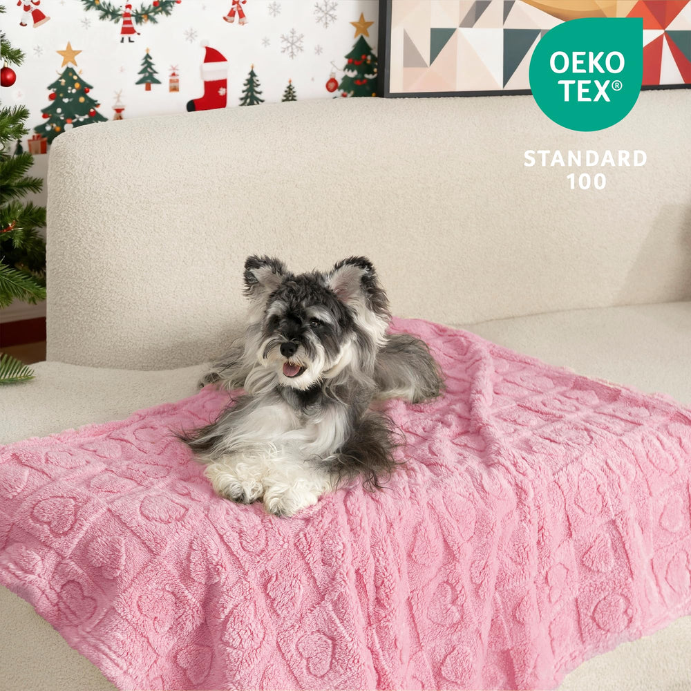 gogobunny calming plush blanket folded pink shows portable size for road trips
