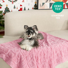 gogobunny calming plush blanket folded pink shows portable size for road trips