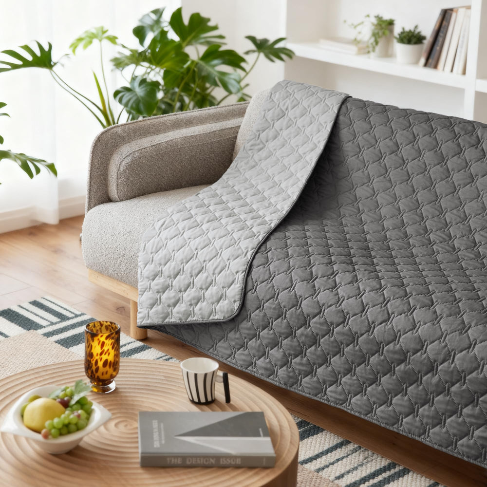 Gogobunny dark grey light grey colorway complements furniture decor