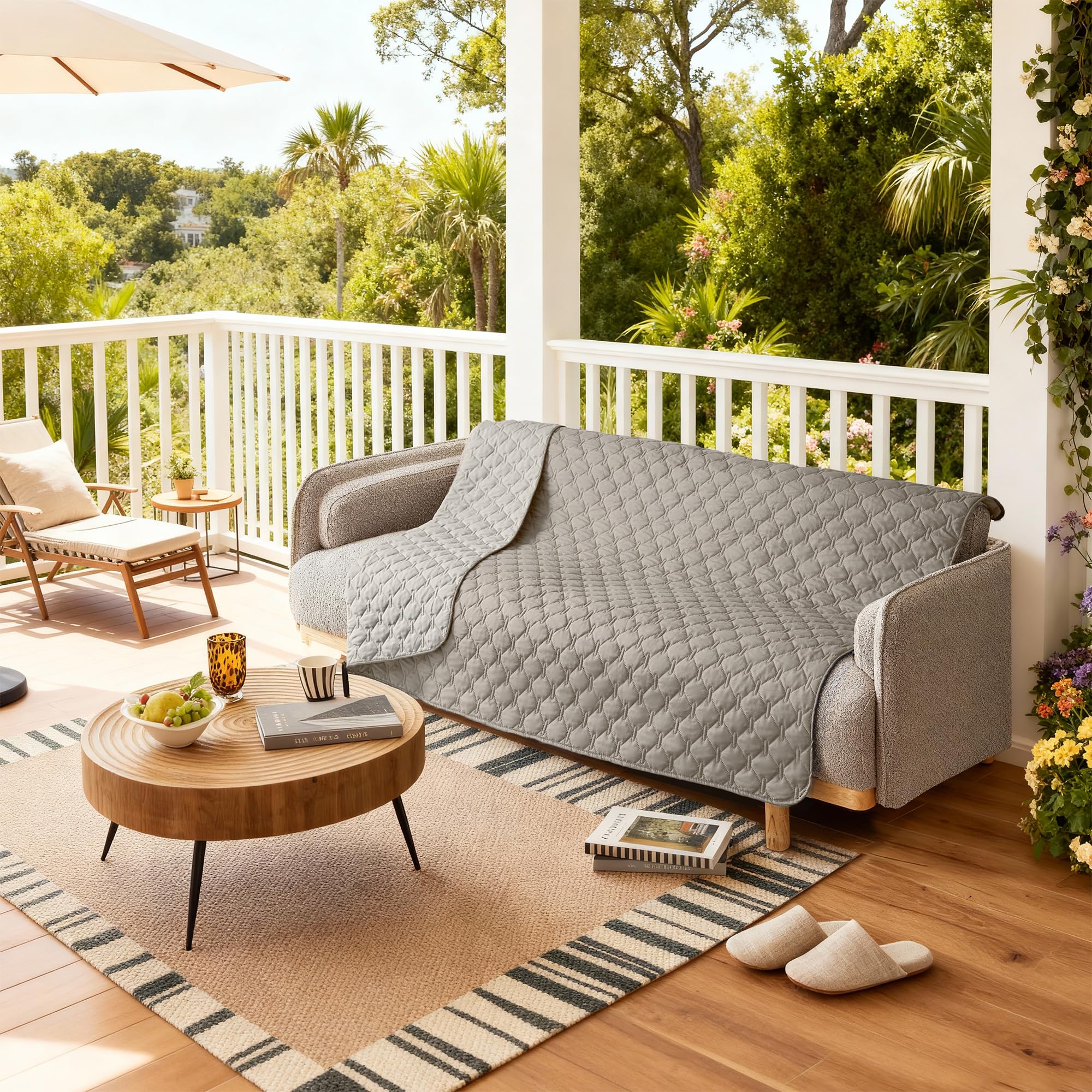 Gogobunny dark stone and light stone colorway blends with living spaces