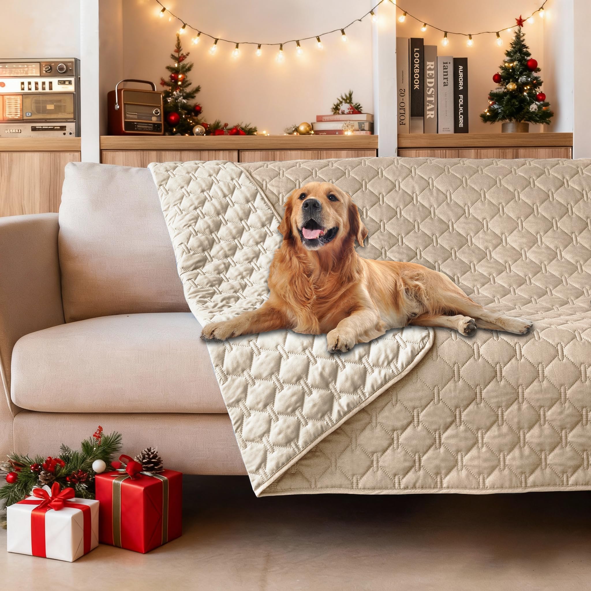 Gogobunny dog bed cover with waterproof outer layer protects furniture from spills.