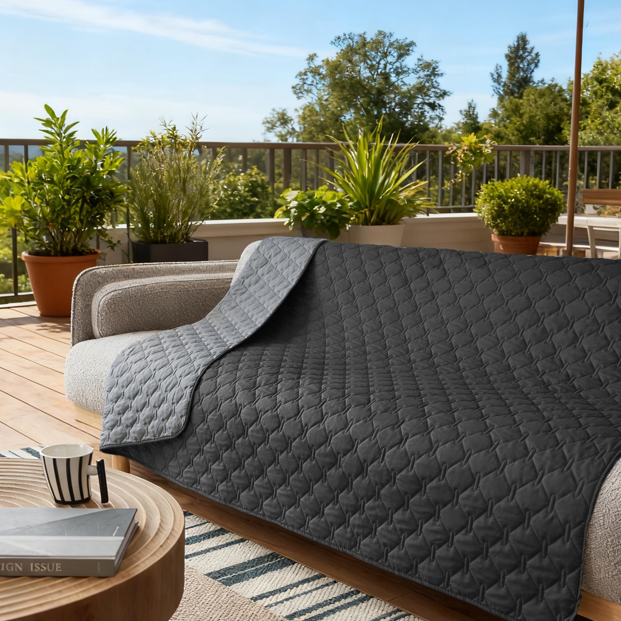 Gogobunny dog blanket shows reversible colors for flexible styling