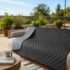 Gogobunny dog blanket shows reversible colors for flexible styling